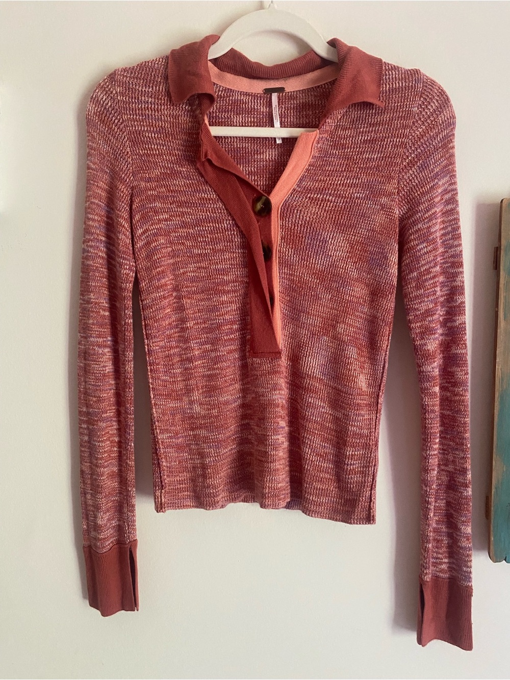 NEW✨FREE PEOPLE THERMAL KNIT HENLEY / XS